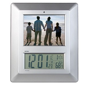 5.6'' LCD Royal PF Clock Digital Picture Frame Clock Temp